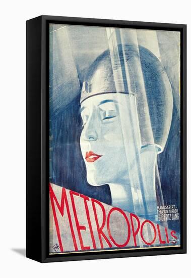 Metropolis, German Movie Poster, 1926-null-Framed Stretched Canvas