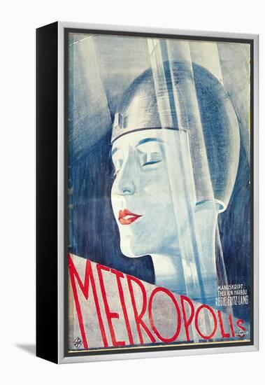 Metropolis, German Movie Poster, 1926-null-Framed Stretched Canvas
