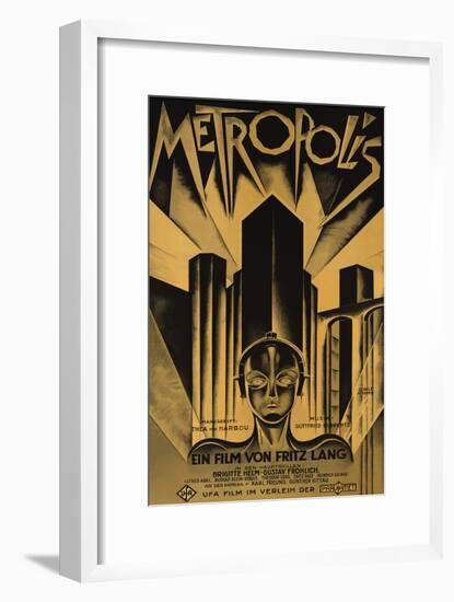 Metropolis, German Movie Poster, 1926-null-Framed Art Print