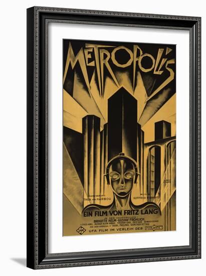Metropolis, German Movie Poster, 1926--Framed Art Print