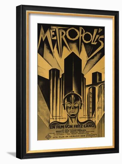 Metropolis, German Movie Poster, 1926--Framed Art Print