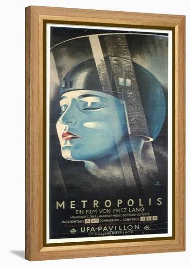 Metropolis, German Movie Poster, 1926-null-Framed Stretched Canvas