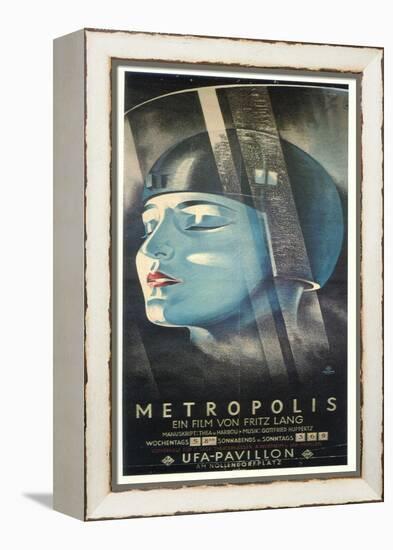 Metropolis, German Movie Poster, 1926-null-Framed Stretched Canvas