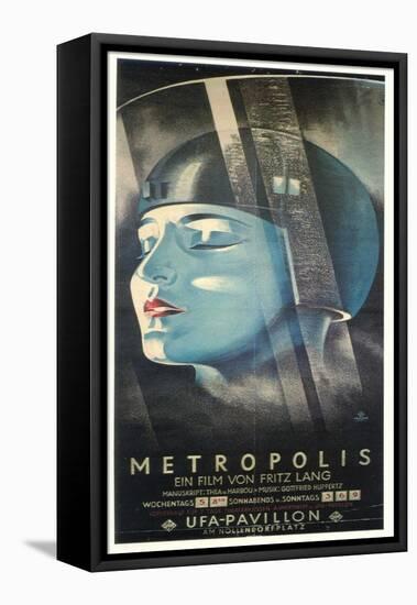 Metropolis, German Movie Poster, 1926-null-Framed Stretched Canvas