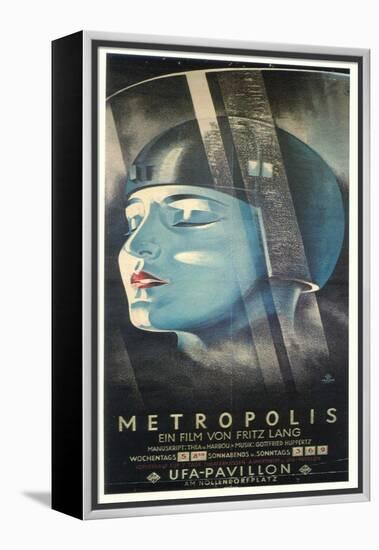 Metropolis, German Movie Poster, 1926-null-Framed Stretched Canvas