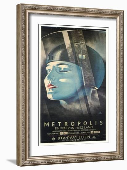 Metropolis, German Movie Poster, 1926-null-Framed Premium Giclee Print