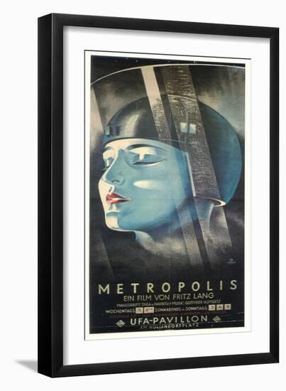 Metropolis, German Movie Poster, 1926-null-Framed Premium Giclee Print