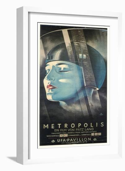Metropolis, German Movie Poster, 1926-null-Framed Premium Giclee Print