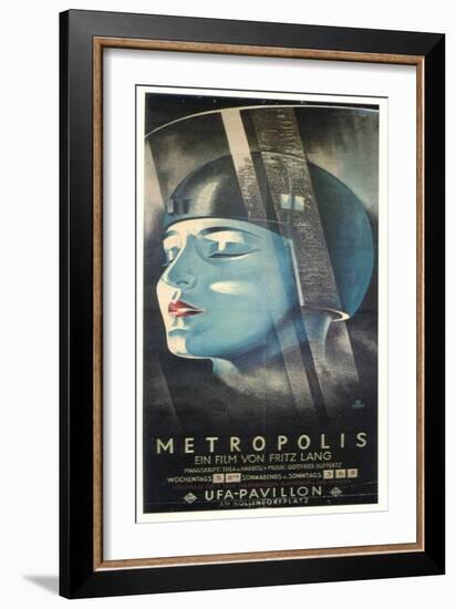 Metropolis, German Movie Poster, 1926-null-Framed Art Print