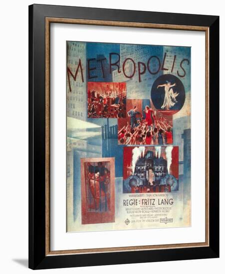 Metropolis, German Movie Poster, 1926-null-Framed Art Print