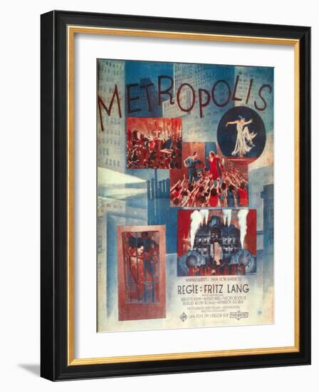 Metropolis, German Movie Poster, 1926-null-Framed Art Print