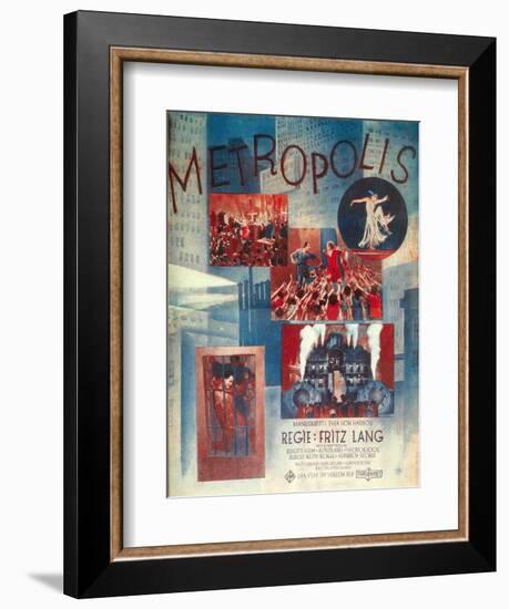 Metropolis, German Movie Poster, 1926-null-Framed Art Print