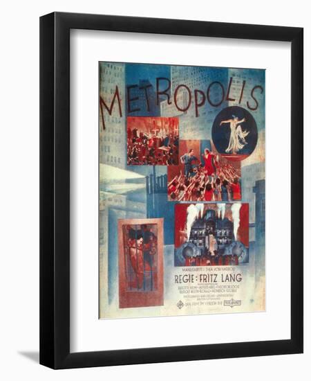 Metropolis, German Movie Poster, 1926-null-Framed Art Print