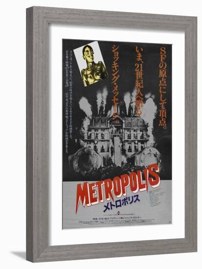 Metropolis, Japanese Movie Poster, 1926-null-Framed Art Print