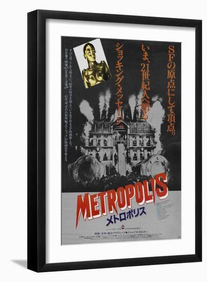 Metropolis, Japanese Movie Poster, 1926-null-Framed Art Print