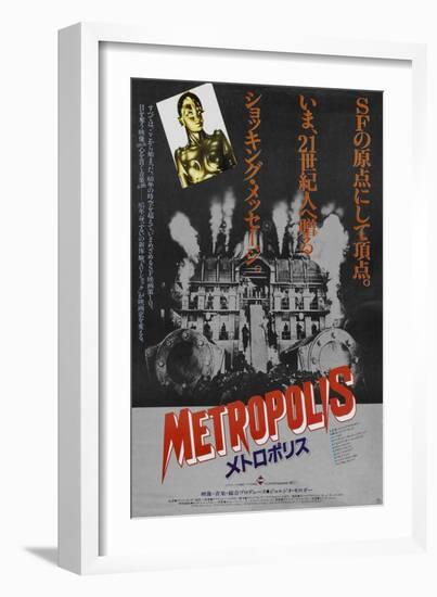 Metropolis, Japanese Movie Poster, 1926-null-Framed Art Print