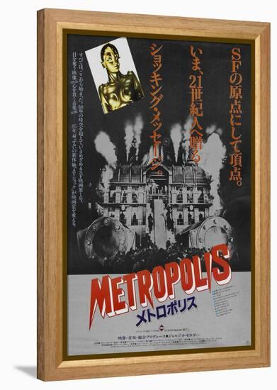 Metropolis, Japanese Movie Poster, 1926-null-Framed Stretched Canvas