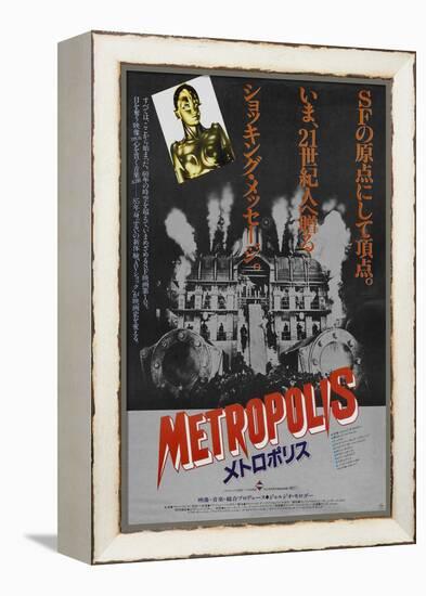 Metropolis, Japanese Movie Poster, 1926-null-Framed Stretched Canvas