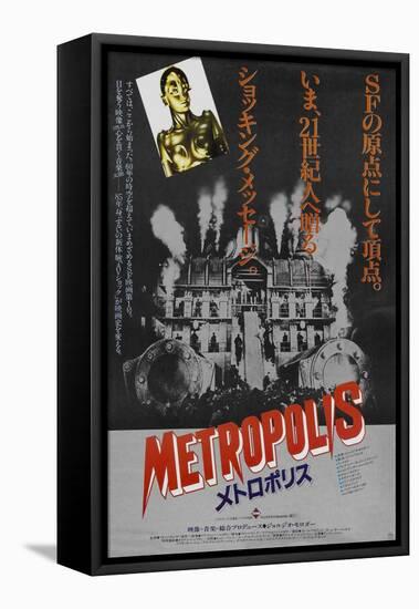 Metropolis, Japanese Movie Poster, 1926-null-Framed Stretched Canvas