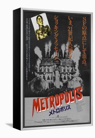 Metropolis, Japanese Movie Poster, 1926-null-Framed Stretched Canvas