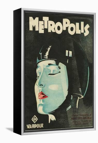 Metropolis, UK Movie Poster, 1926-null-Framed Stretched Canvas