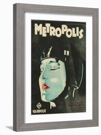Metropolis, UK Movie Poster, 1926-null-Framed Premium Giclee Print