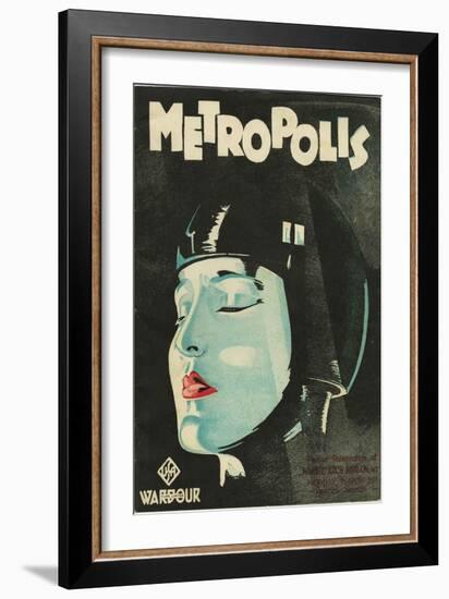 Metropolis, UK Movie Poster, 1926-null-Framed Premium Giclee Print