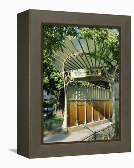 Metropolitain (Metro) Station Entrance, Paris, France, Europe-Gavin Hellier-Framed Premier Image Canvas