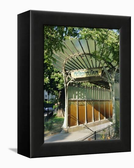 Metropolitain (Metro) Station Entrance, Paris, France, Europe-Gavin Hellier-Framed Premier Image Canvas