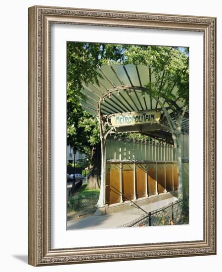 Metropolitain (Metro) Station Entrance, Paris, France, Europe-Gavin Hellier-Framed Photographic Print