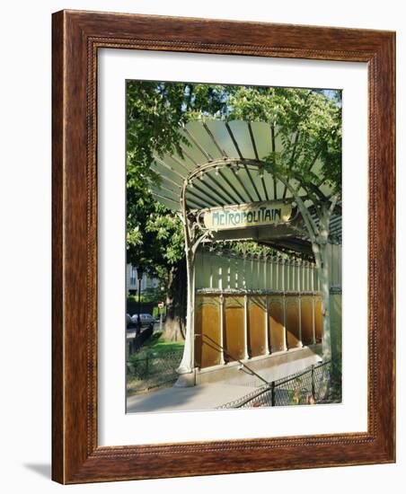 Metropolitain (Metro) Station Entrance, Paris, France, Europe-Gavin Hellier-Framed Photographic Print