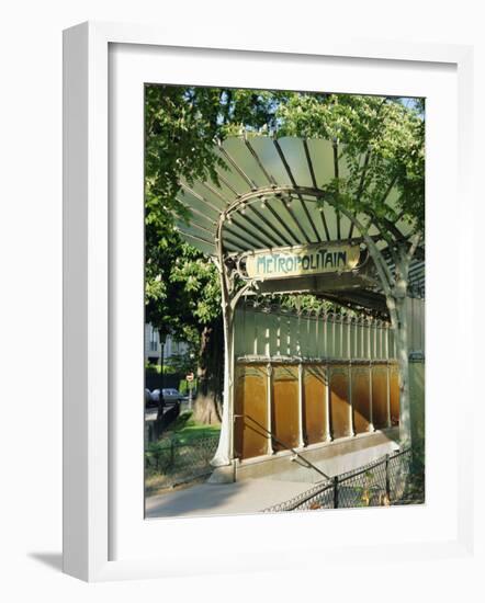 Metropolitain (Metro) Station Entrance, Paris, France, Europe-Gavin Hellier-Framed Photographic Print