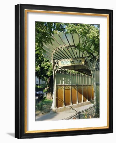 Metropolitain (Metro) Station Entrance, Paris, France, Europe-Gavin Hellier-Framed Photographic Print