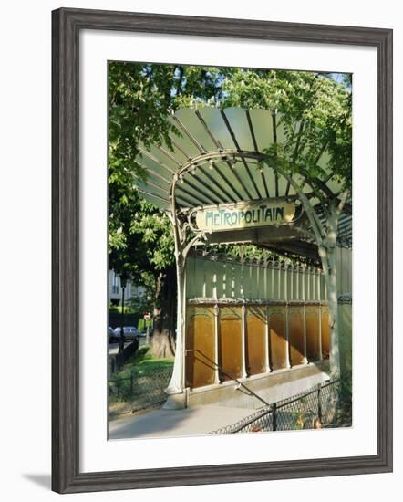 Metropolitain (Metro) Station Entrance, Paris, France, Europe-Gavin Hellier-Framed Photographic Print