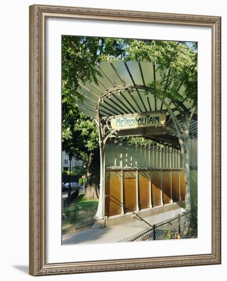 Metropolitain (Metro) Station Entrance, Paris, France, Europe-Gavin Hellier-Framed Photographic Print