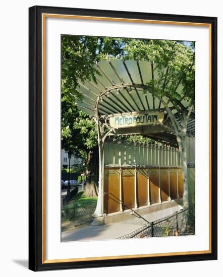 Metropolitain (Metro) Station Entrance, Paris, France, Europe-Gavin Hellier-Framed Photographic Print