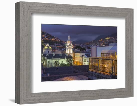 Metropolitan Cathedral at Night-Gabrielle and Michael Therin-Weise-Framed Photographic Print