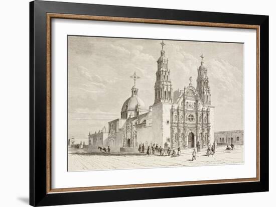 Metropolitan Cathedral in Plaza De Armas, Chihuahua, Mexico in the Nineteenth Century-null-Framed Giclee Print