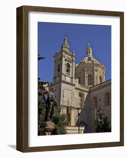 Metropolitan Cathedral, St. Paul Cathedral, Mdina, the Fortress City, Malta, Europe-Simon Montgomery-Framed Photographic Print