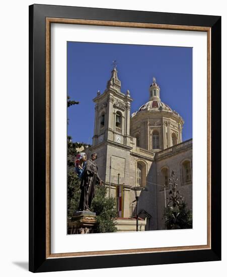 Metropolitan Cathedral, St. Paul Cathedral, Mdina, the Fortress City, Malta, Europe-Simon Montgomery-Framed Photographic Print