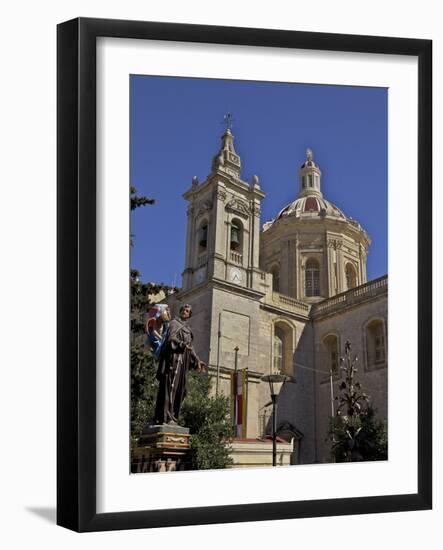 Metropolitan Cathedral, St. Paul Cathedral, Mdina, the Fortress City, Malta, Europe-Simon Montgomery-Framed Photographic Print