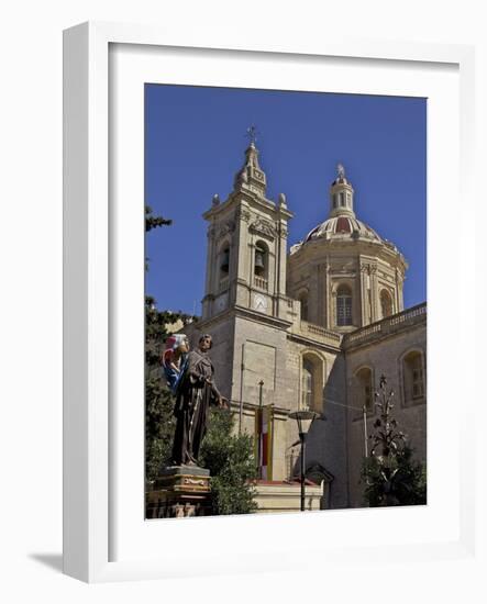 Metropolitan Cathedral, St. Paul Cathedral, Mdina, the Fortress City, Malta, Europe-Simon Montgomery-Framed Photographic Print