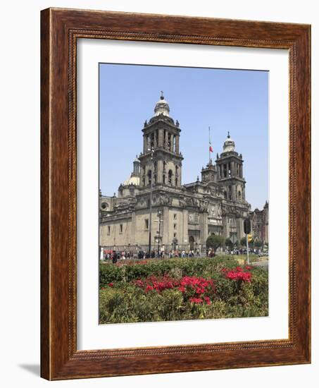 Metropolitan Cathedral, the Largest Church in Latin America, Zocalo, Plaza De La Constitucion, Mexi-Wendy Connett-Framed Photographic Print