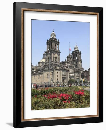 Metropolitan Cathedral, the Largest Church in Latin America, Zocalo, Plaza De La Constitucion, Mexi-Wendy Connett-Framed Photographic Print