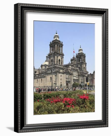 Metropolitan Cathedral, the Largest Church in Latin America, Zocalo, Plaza De La Constitucion, Mexi-Wendy Connett-Framed Photographic Print