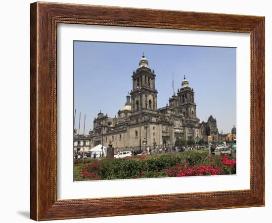 Metropolitan Cathedral, the Largest Church in Latin America, Zocalo, Plaza De La Constitucion, Mexi-Wendy Connett-Framed Photographic Print