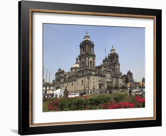 Metropolitan Cathedral, the Largest Church in Latin America, Zocalo, Plaza De La Constitucion, Mexi-Wendy Connett-Framed Photographic Print