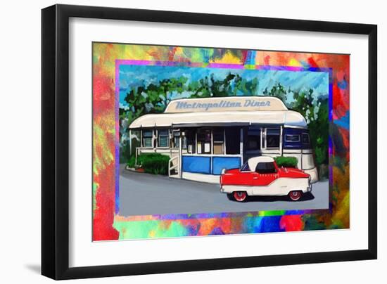 Metropolitan Diner-Howie Green-Framed Giclee Print