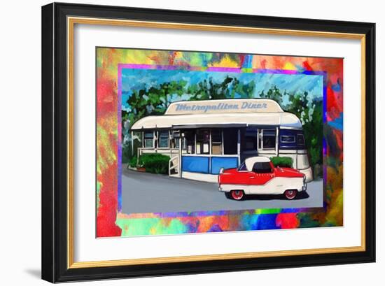 Metropolitan Diner-Howie Green-Framed Giclee Print