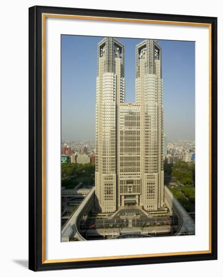 Metropolitan Government Building, Tocho, Shinjuku, Tokyo City, Honshu Island, Japan-Christian Kober-Framed Photographic Print